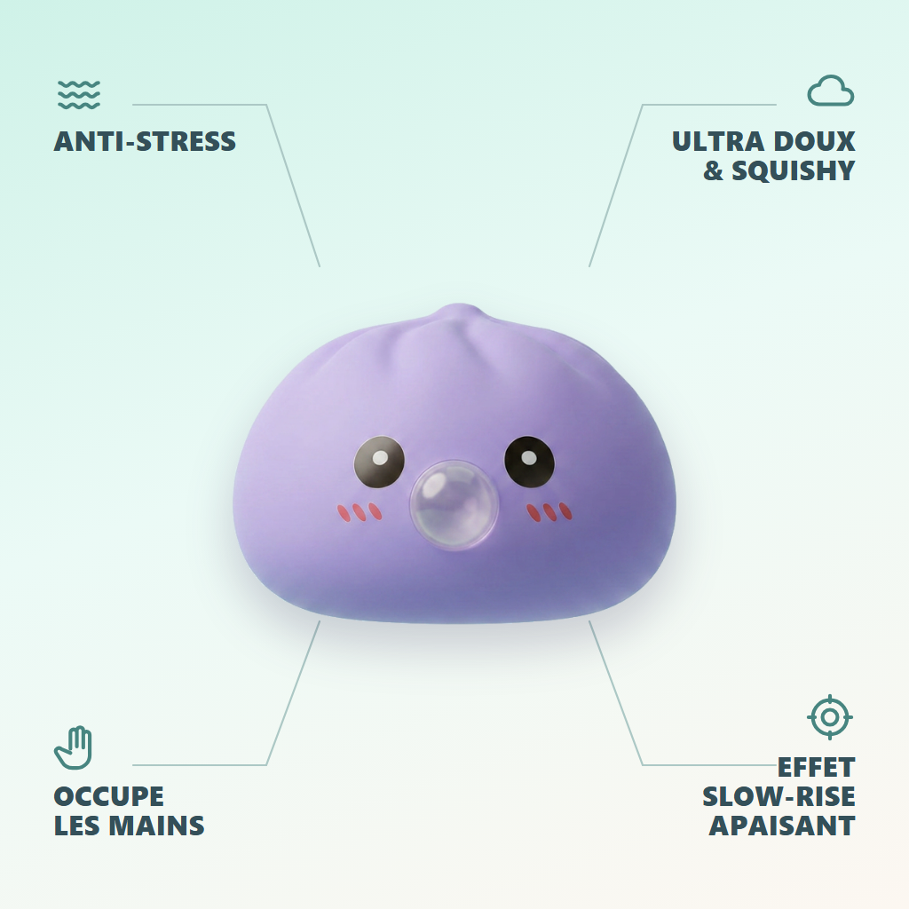 Big Dumpling Squishy Meren Sininen — antistress, ultrapehmeä, slow-rise