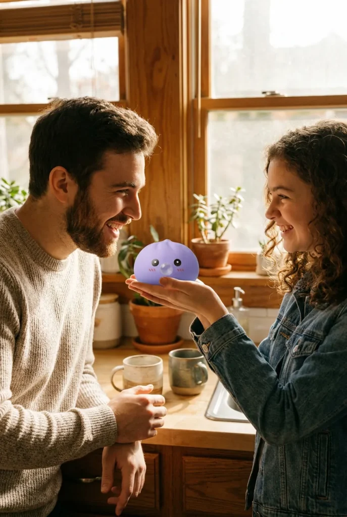 Big Dumpling Squishy Meren Sininen lahjana — asiakaskuva