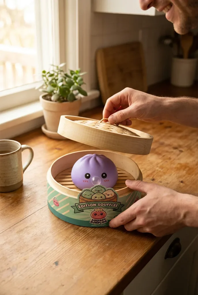 Big Dumpling Squishy Meren Sininen — unboxing, asiakaskuva