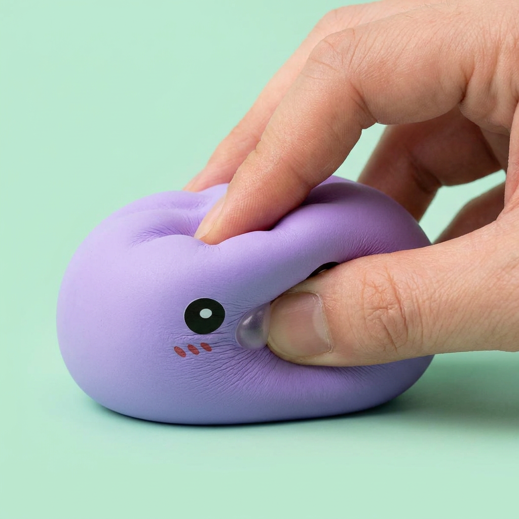 Big Dumpling Squishy Meren Sininen — slow-rise-efekti, vaahto palautuu muotoonsa