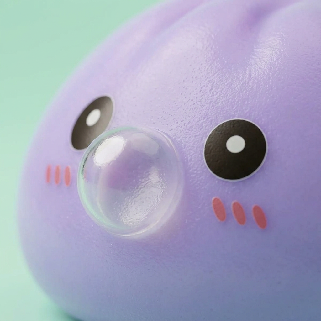 Big Dumpling Squishy Meren Sininen — makrolähikuva tekstuurista