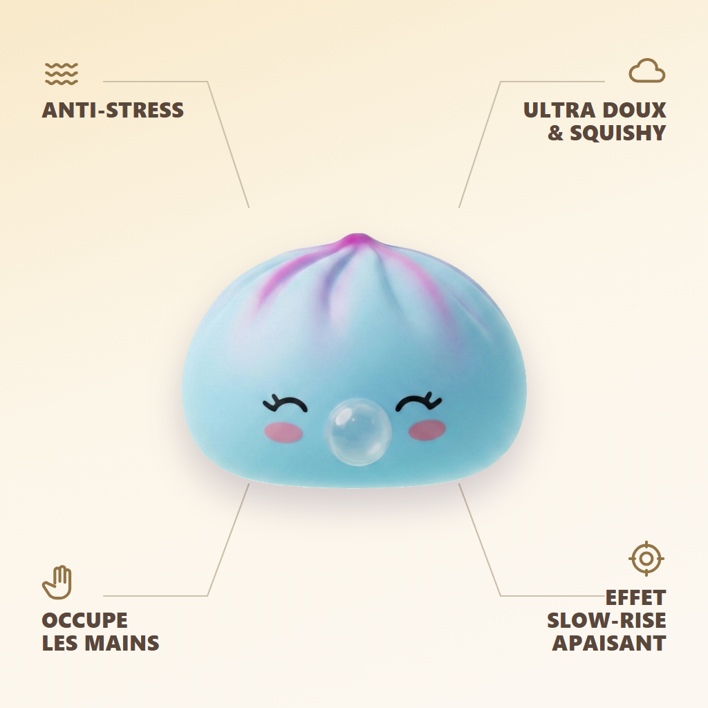 Dumpling Squishy Frost Blue Rare Blow -keräilyharvinaisuus — antistress, ultrapehmeä, slow-rise