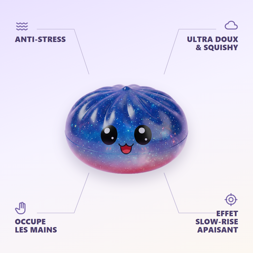 Mystery Dumpling Squishy Yllätys Bambukorissa infografiikka: tärkeimmät edut