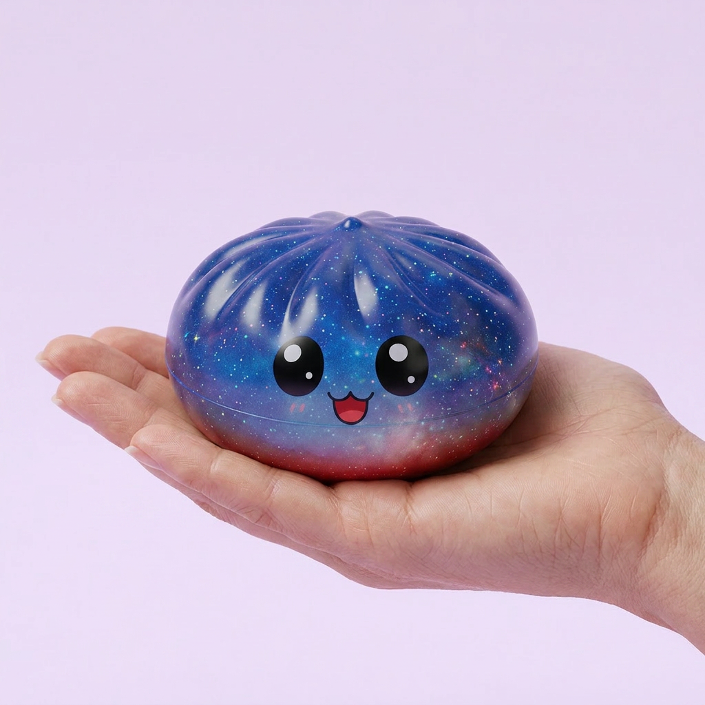 Mystery Dumpling Squishy Yllätys Bambukorissa kädessä — kokovertailu