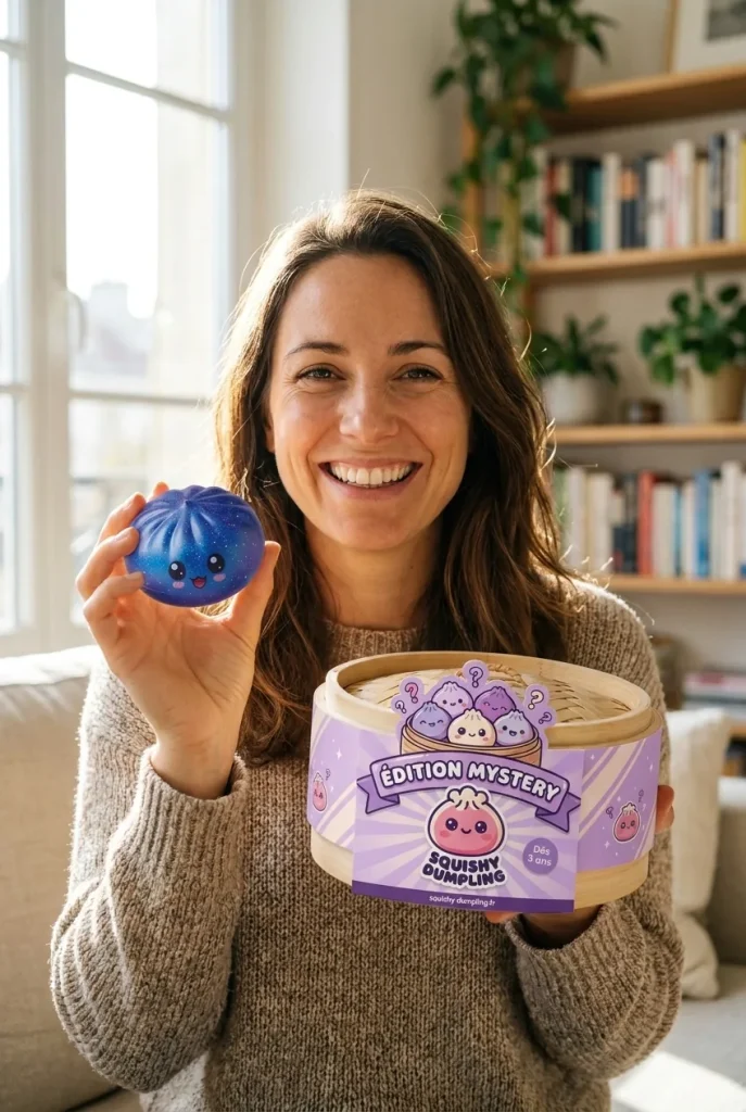 Mystery Dumpling Squishy Yllätys Bambukorissa pakkauksensa kanssa