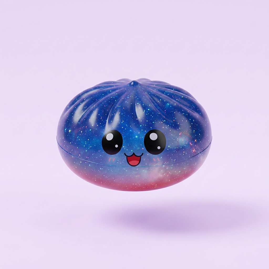 Mystery Dumpling Squishy Yllätys Bambukorissa puristettuna kädessä