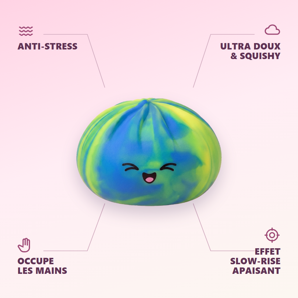 Rainbow Dumpling Squishy Värikäs Yllätys — antistress, ultrapehmeä, slow-rise