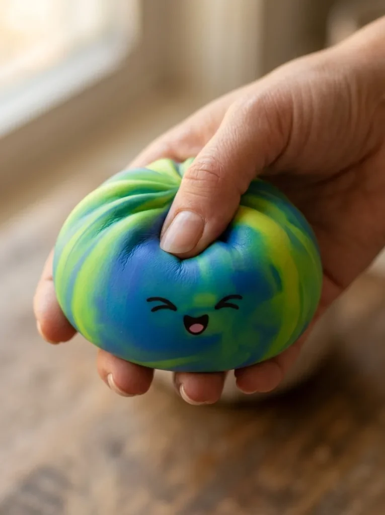 Rainbow Dumpling Squishy Värikäs Yllätys sormien välissä — asiakaskuva