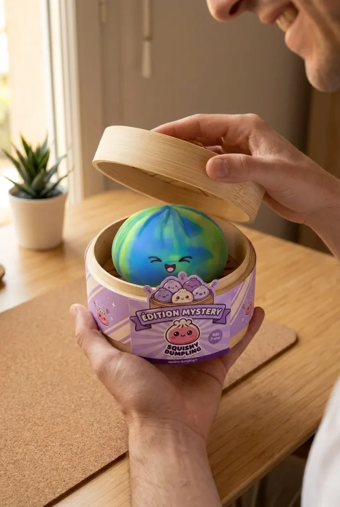 Rainbow Dumpling Squishy Värikäs Yllätys — unboxing, asiakaskuva