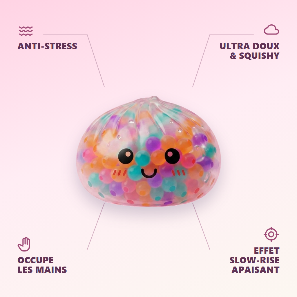Squishy Dumpling Monivärinen Yllätysväri infografiikka: tärkeimmät edut