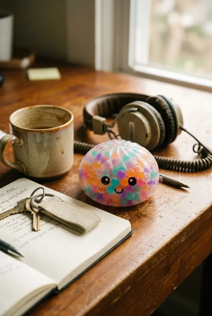 Squishy Dumpling Monivärinen Yllätysväri työpöydällä
