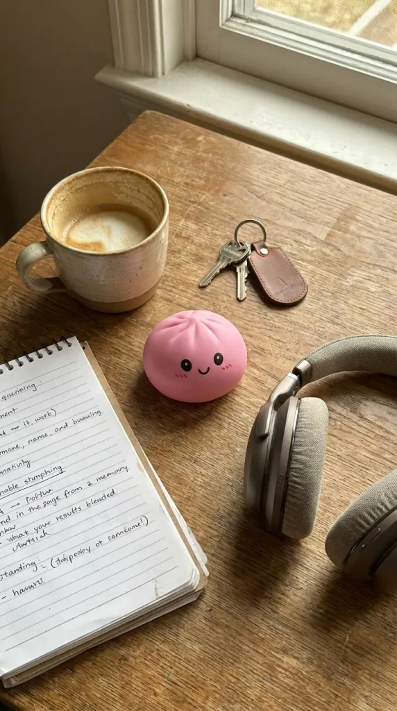 Dumpling Squishy Mystery Box Yllätyspakkaus työpöydällä