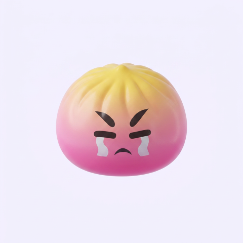 Dumpling Squishy Mystery Bun Yllätyspakkaus puristettuna kädessä