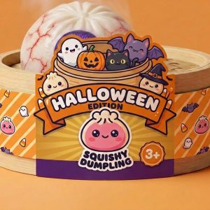 Eye Dumpling Squishy Halloween Kammottava bambutyylisessä höyrytyskorissa