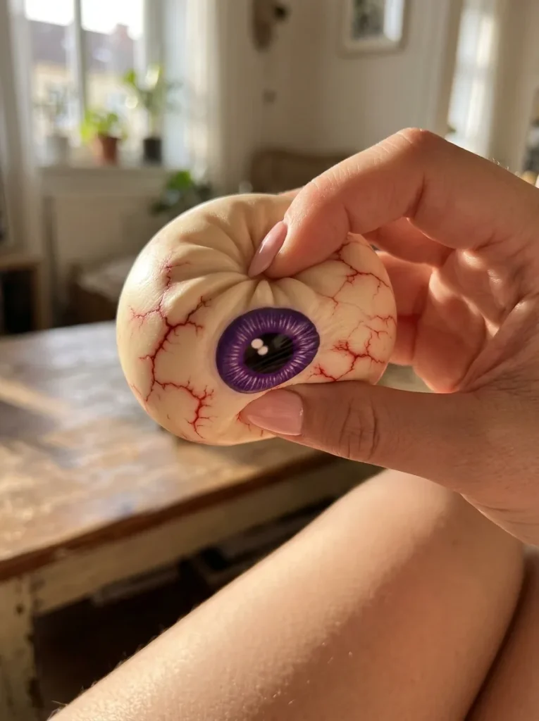 Eye Dumpling Squishy Halloween Kammottava puristuksessa