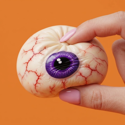 Eye Dumpling Squishy Halloween Kammottava puristettuna kädessä