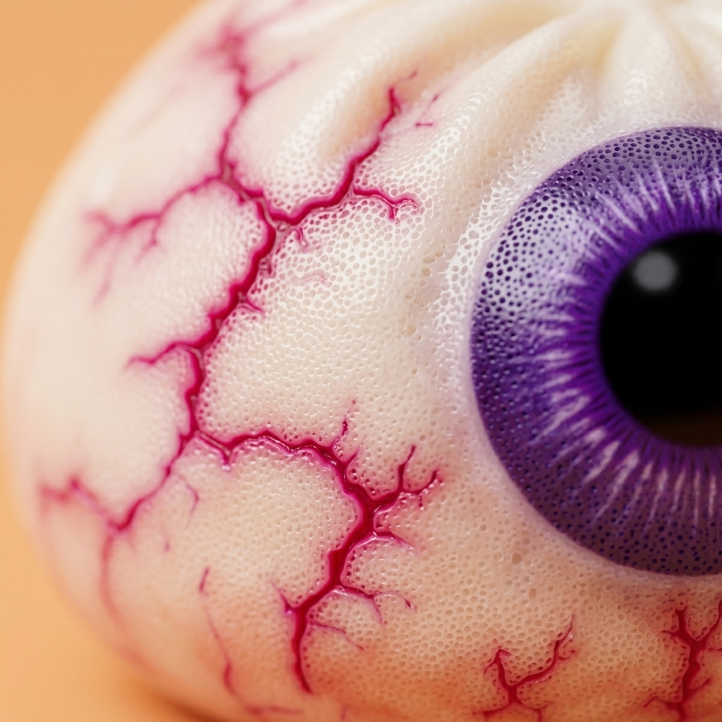 Eye Dumpling Squishy Halloween Kammottava makrokuva vaahdon pinnasta