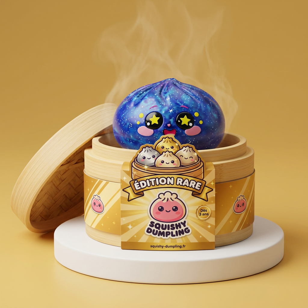 Galaxy Dumpling Squishy Tähtitaivas bambutyylisessä höyrykorirasiassaan