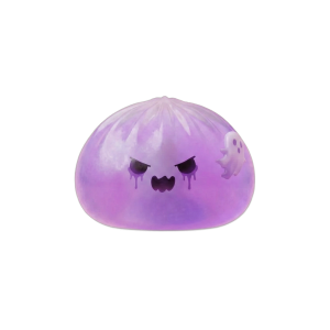 Aave Dumpling Squishy Boo puristettuna kädessä