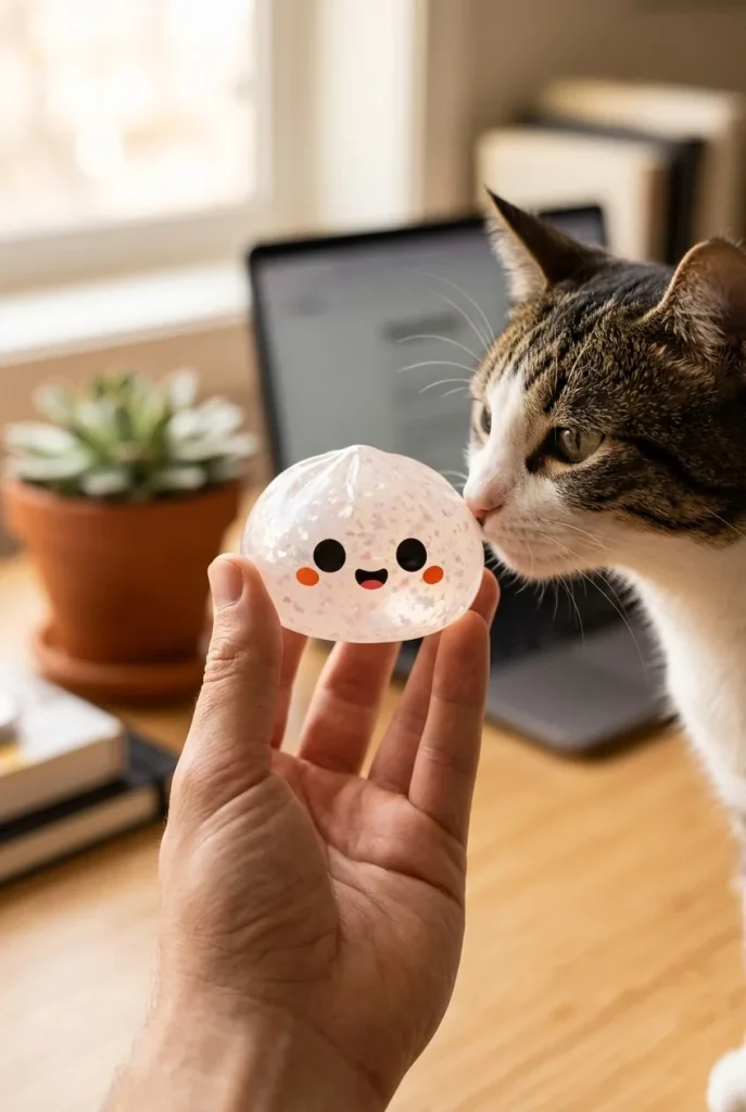 Glitter Dumpling Squishy Halloween Fantomi pehmolelun seurassa