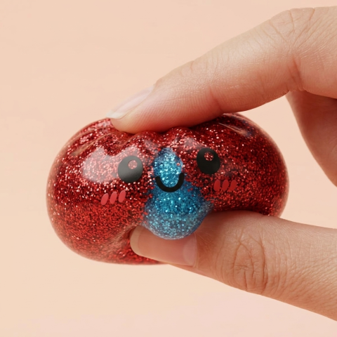 Glitter Dumpling Squishy -setti 6 kpl — slow-rise-efekti, vaahto palautuu muotoonsa