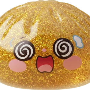 Gold Dumpling Squishy Onnentuoja Kulta — squishy antistressilelu, slow-rise, kawaii