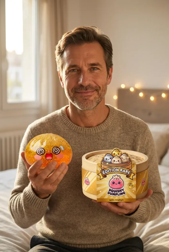 Gold Dumpling Squishy Onnentuoja Kulta ja bambutyylinen höyrykori — asiakaskuva