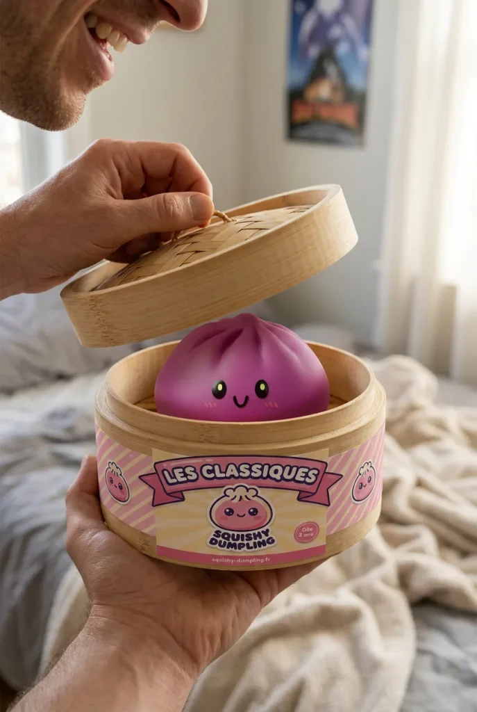 Dumpling Squishy Magenta – Marjanpunainen Klassikko avauksen hetkellä