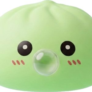 Dumpling Squishy Vihreä XXL, bambuinen höyrykori — squishy antistressilelu, slow-rise, kawaii