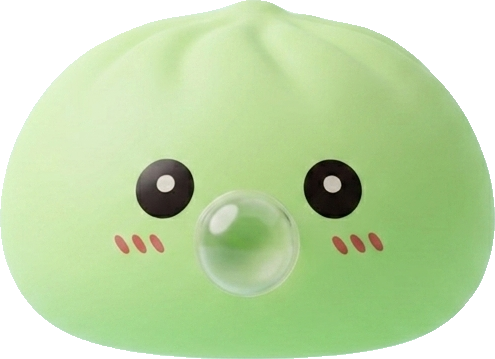 Dumpling Squishy Vihreä XXL, bambuinen höyrykori — squishy antistressilelu, slow-rise, kawaii