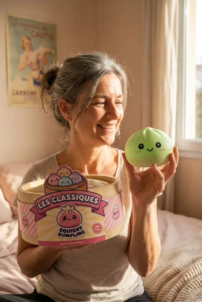 Dumpling Squishy Matcha Vihreä ja bambutyylinen höyrykori — asiakaskuva
