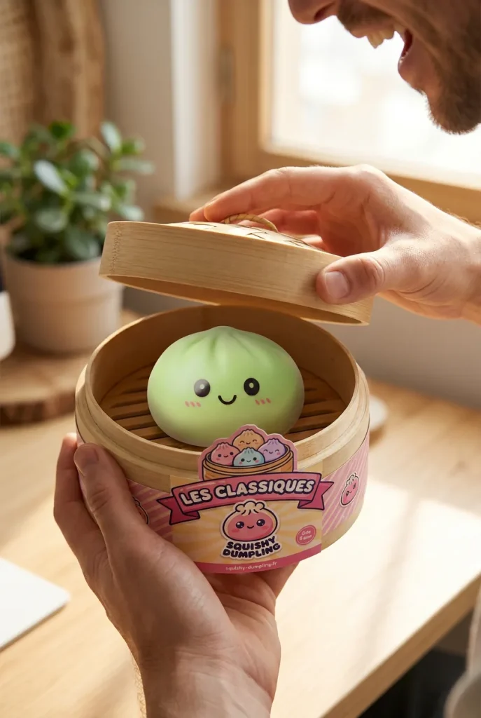 Dumpling Squishy Matcha Vihreä — unboxing, asiakaskuva
