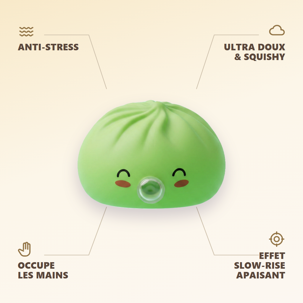 Dumpling Squishy Matcha Vihreä Rare Blow — antistress, ultrapehmeä, slow-rise