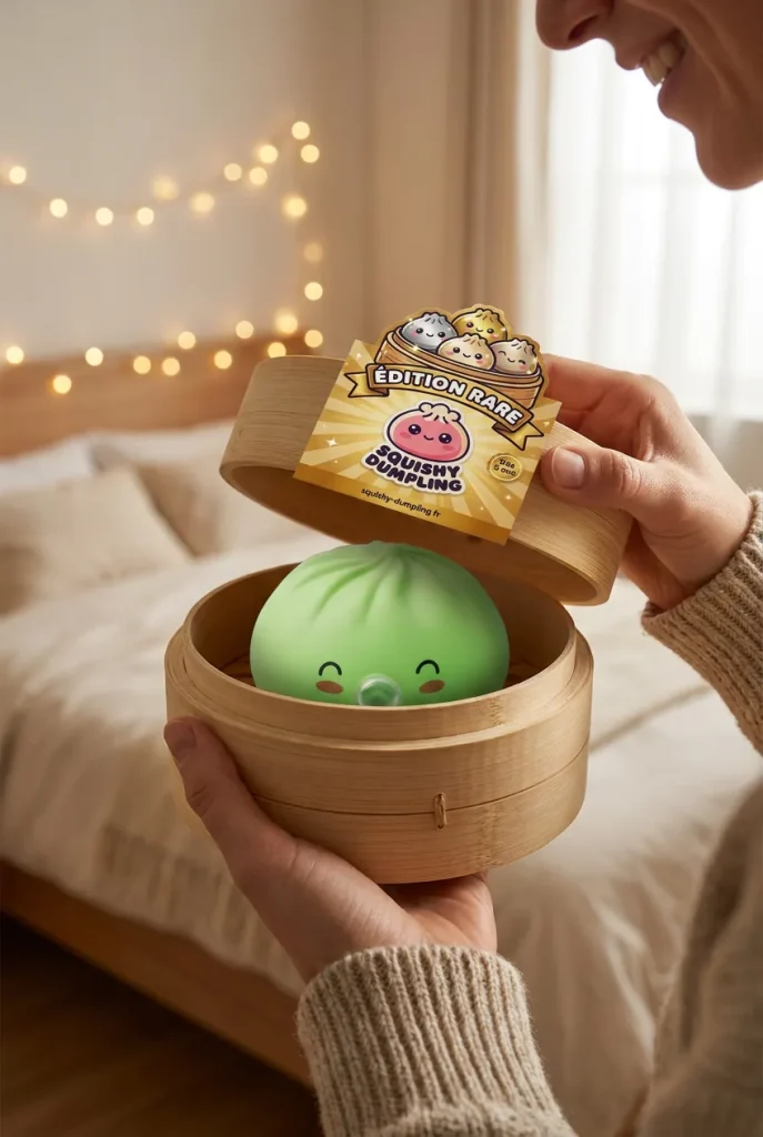 Dumpling Squishy Matcha Vihreä Rare Blow — unboxing, asiakaskuva