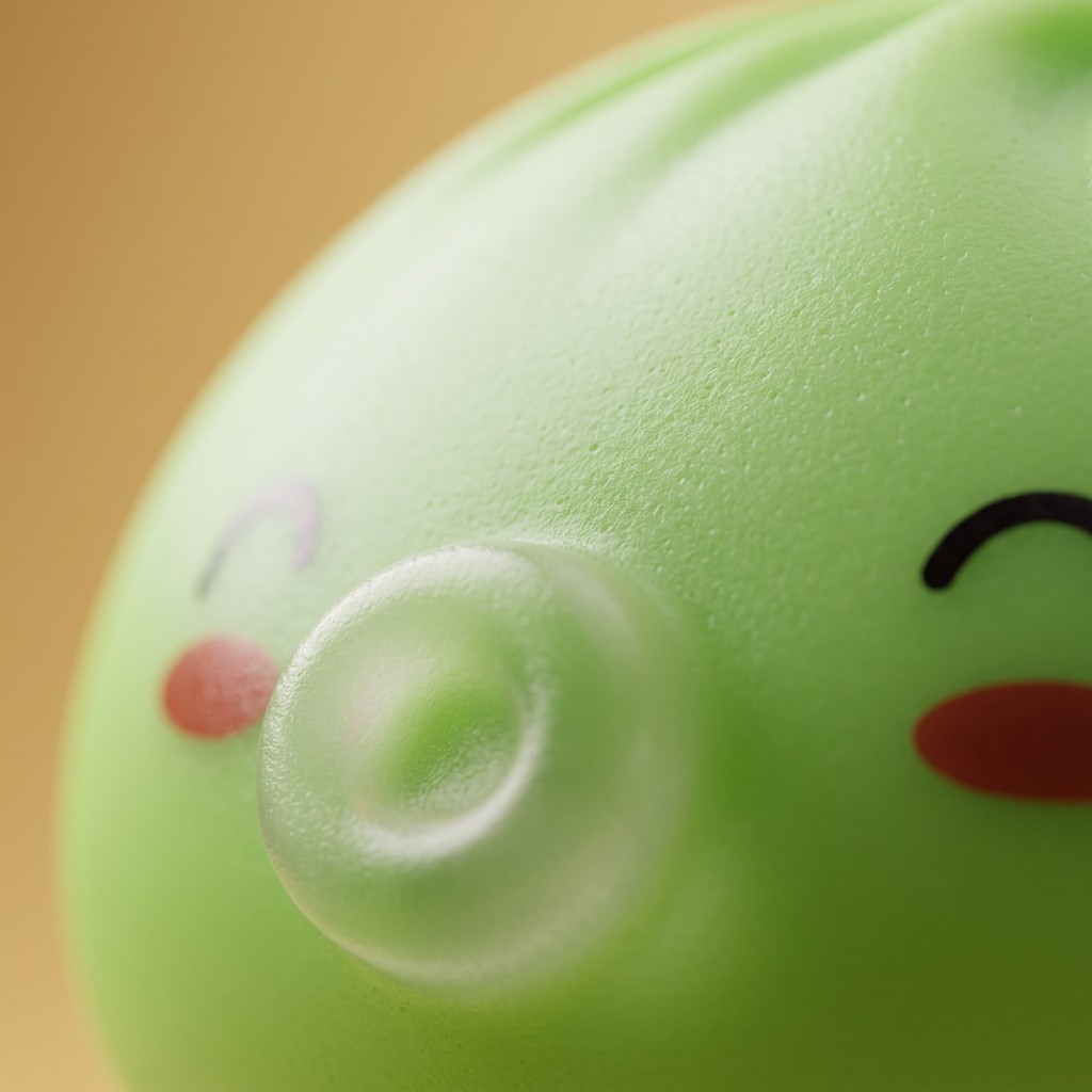 Dumpling Squishy Matcha Vihreä Rare Blow — makrolähikuva tekstuurista