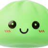Dumpling Squishy Yövalo Vihreä — squishy antistressilelu, slow-rise, kawaii