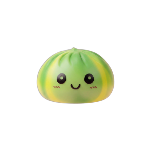 Tie Dye Dumpling Squishy Vihreä Pyörre puristettuna kädessä