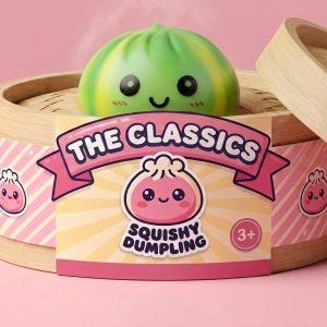 Tie Dye Dumpling Squishy Vihreä Pyörre bambutyylisessä höyrytyskorissa