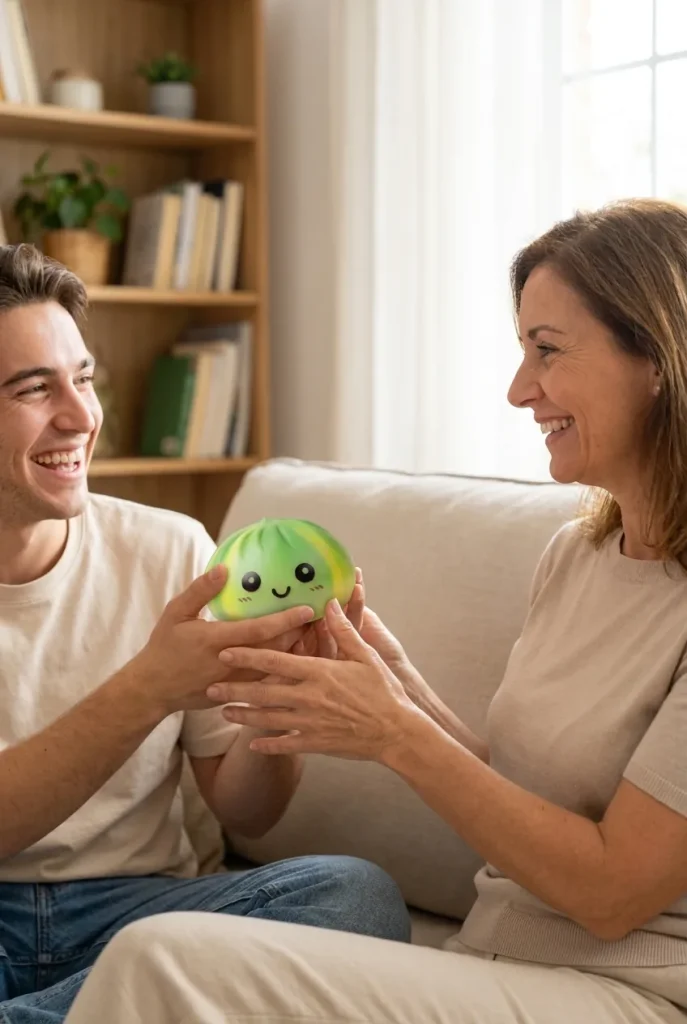 Tie Dye Dumpling Squishy Vihreä Pyörre lahjaideana