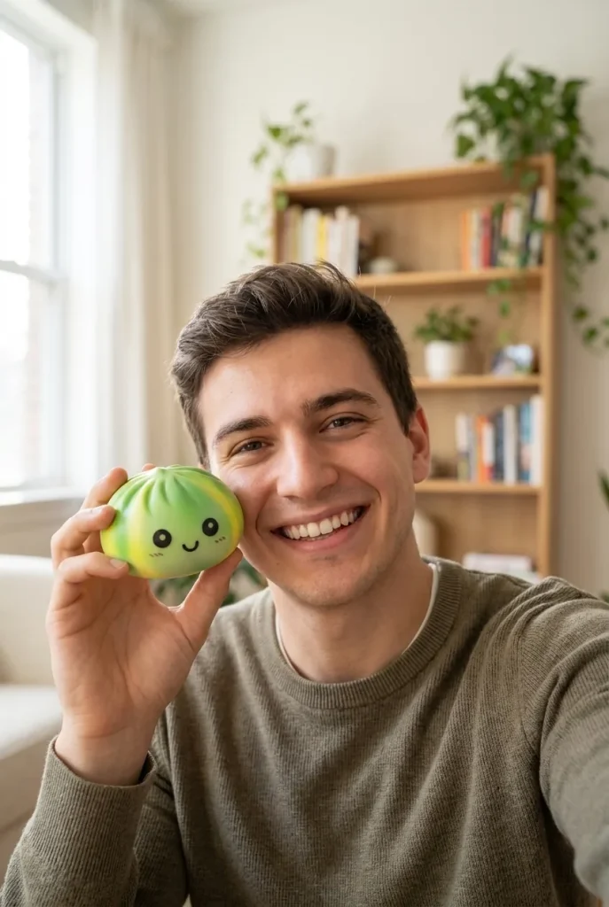 Tie Dye Dumpling Squishy Vihreä Pyörre arjen keskellä