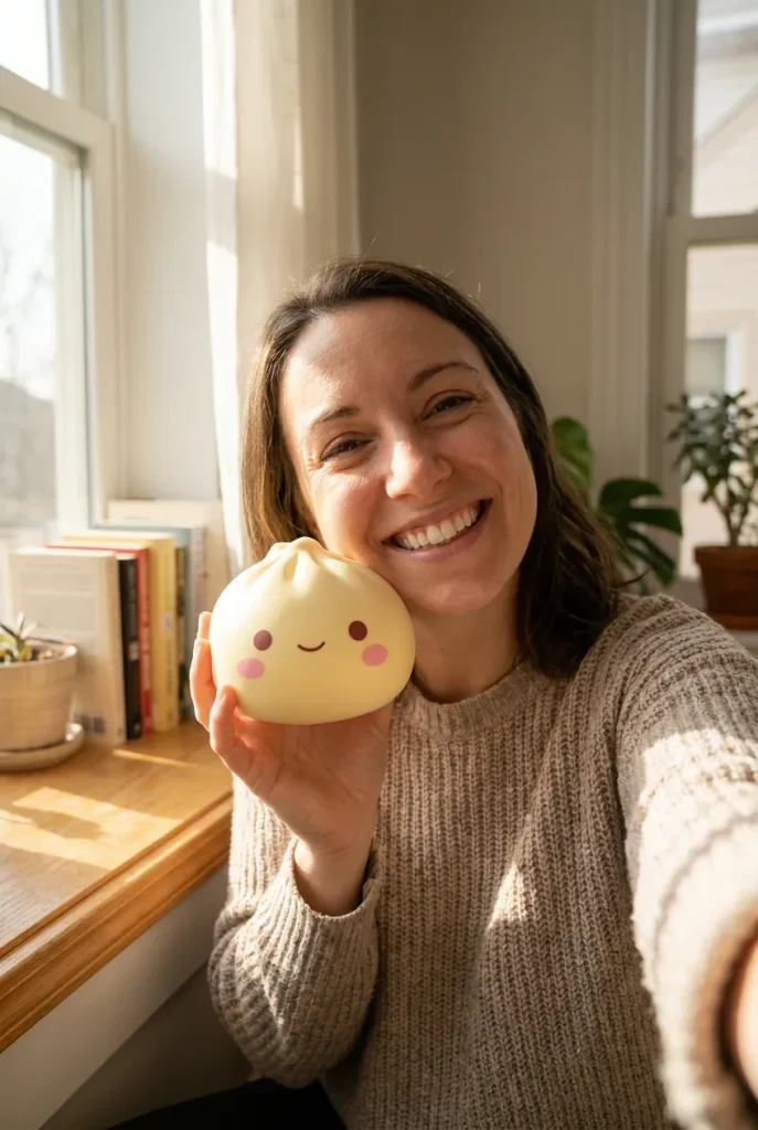 Dumpling Squishy Mystery Box 12 kpl Bambukoreilla arjen keskellä