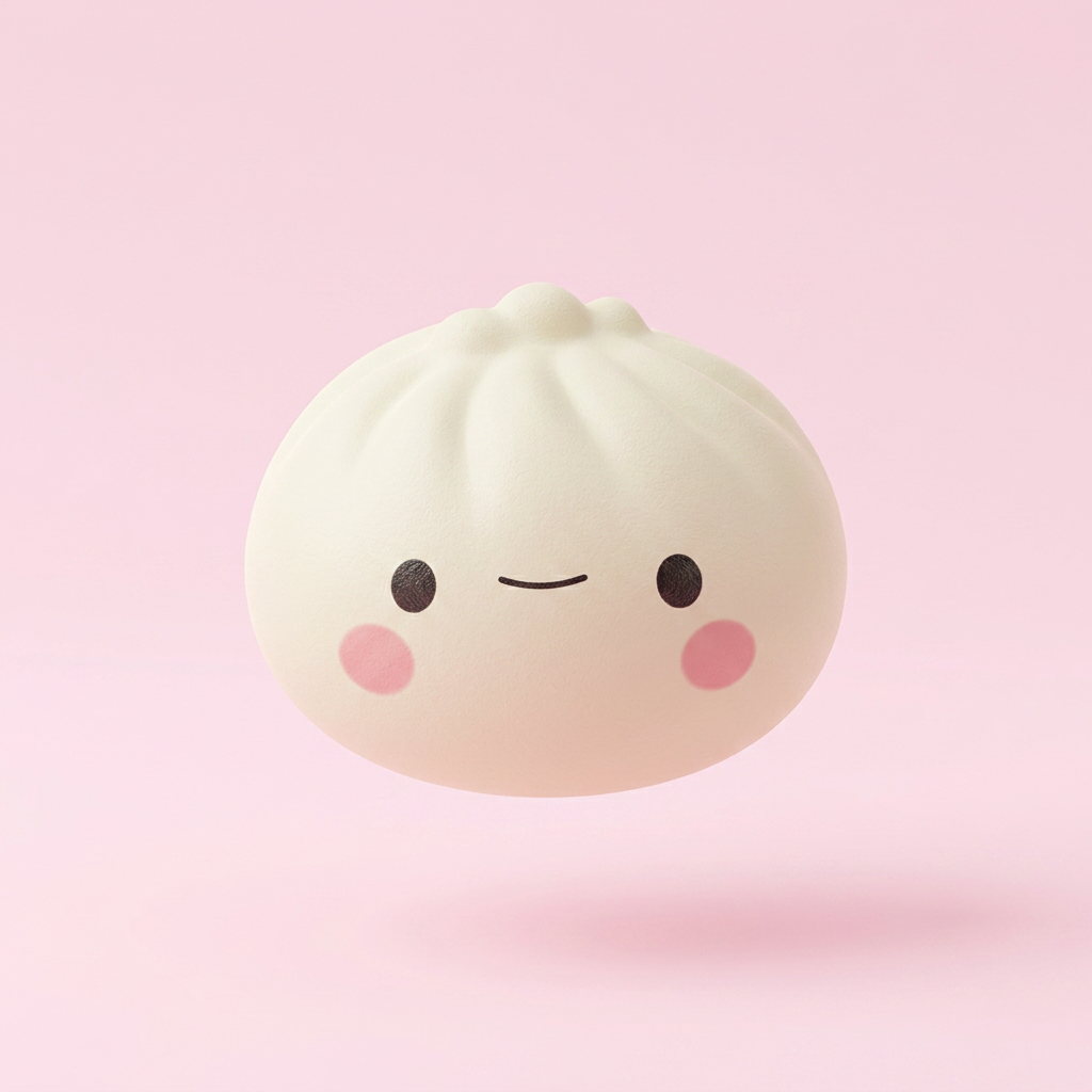 Dumpling Squishy Mystery Box 12 kpl Bambukoreilla puristettuna kädessä
