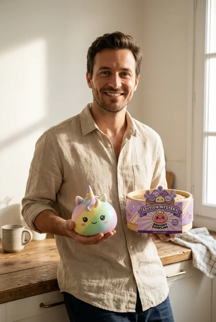 Jumbo Dumpling Squishy Sateenkaariyksisarvinen ja bambutyylinen höyrykori — asiakaskuva