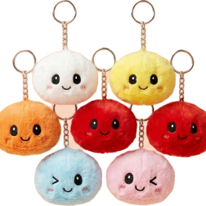 Dumpling Squishy Avaimenperäsetti 6 kpl — squishy antistressilelu, slow-rise, kawaii