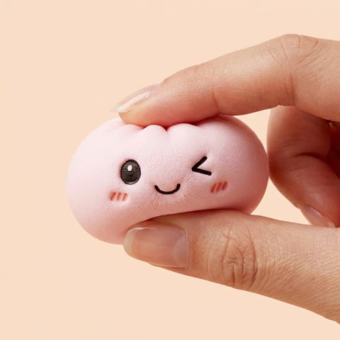 Dumpling Squishy Avaimenperäsetti 6 kpl — slow-rise-efekti, vaahto palautuu muotoonsa