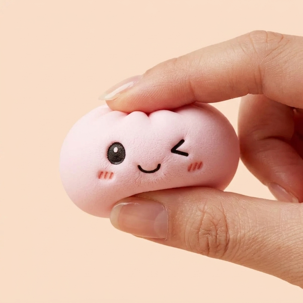 Dumpling Squishy Avaimenperäsetti 6 kpl — slow-rise-efekti, vaahto palautuu muotoonsa