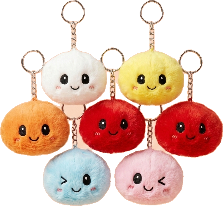 Dumpling Squishy Avaimenperäsetti 6 kpl — squishy antistressilelu, slow-rise, kawaii