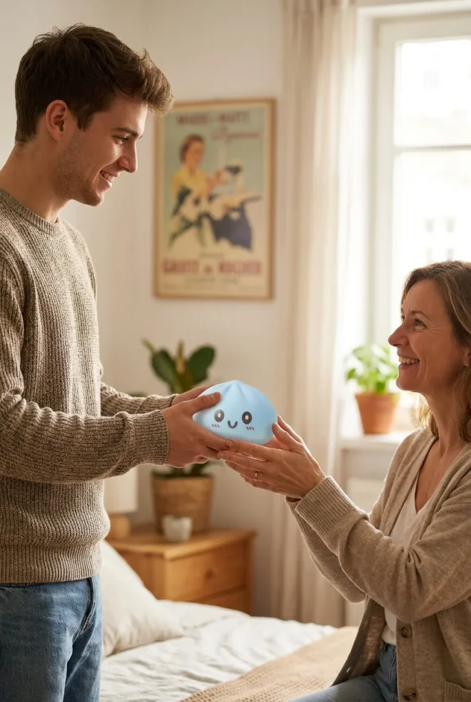 Blue Dumpling Squishy Jumbo lahjana — asiakaskuva
