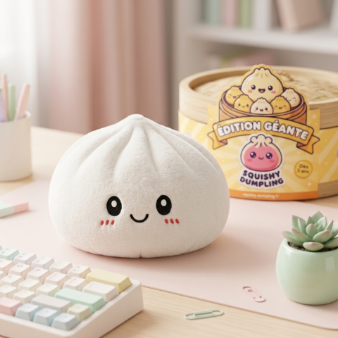 Squishy Dumpling Big – Jättikokoinen Halaustyyny arkisessa asetelmassa