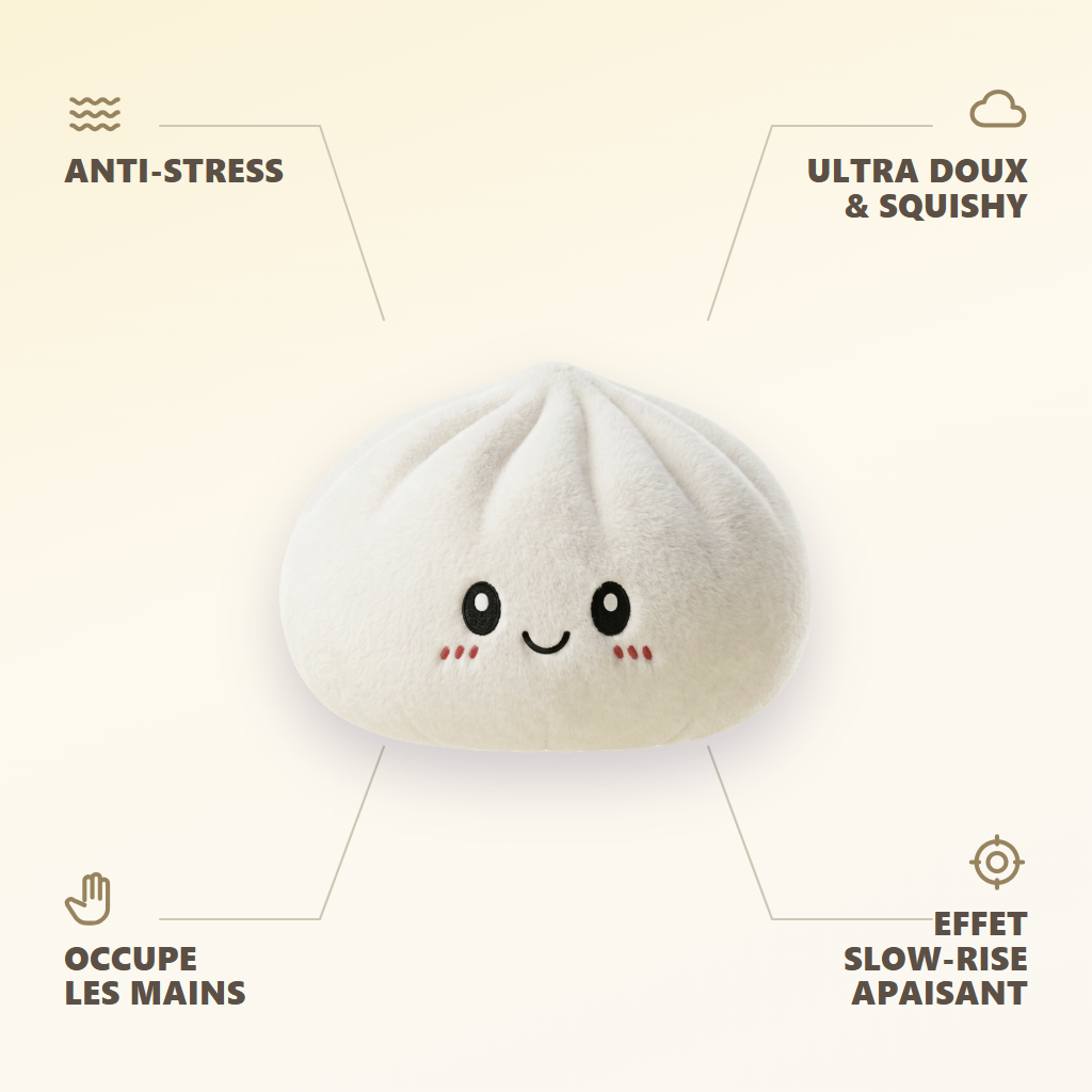 Squishy Dumpling Big – Jättikokoinen Halaustyyny — antistress, ultrapehmeä, slow-rise